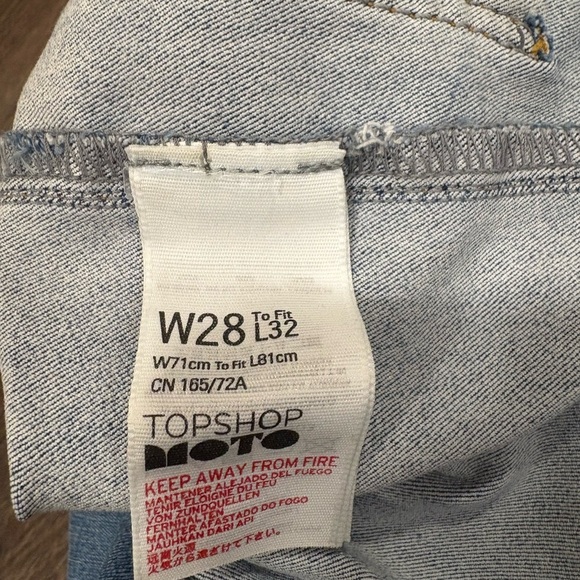 Topshop Blue High Rise Jeans. Stretchy Size 28 - Picture 4 of 5
